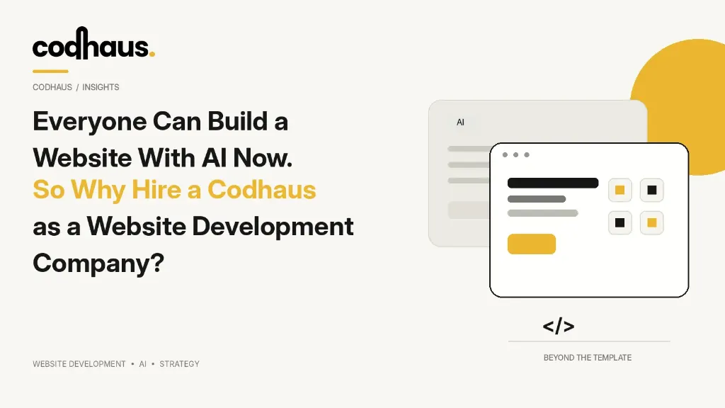 AI Can Build Sites. Why Hire a Website Development Company?